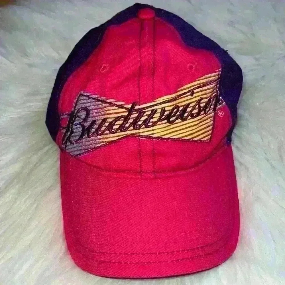 Budweiser Y2K Logo Hat Pink & Purple - Picture 1 of 7
